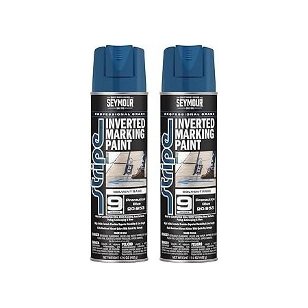 Seymour Midwest Stripe 9-Series Inverted Ground Marking Paint, Precaution Blue net 17oz., 2PK 20953-2
