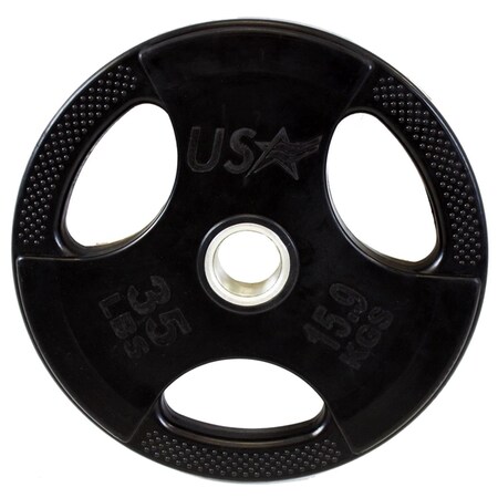 Troy Barbell 35 lbs USA Rubber Grip Plate GP-035R