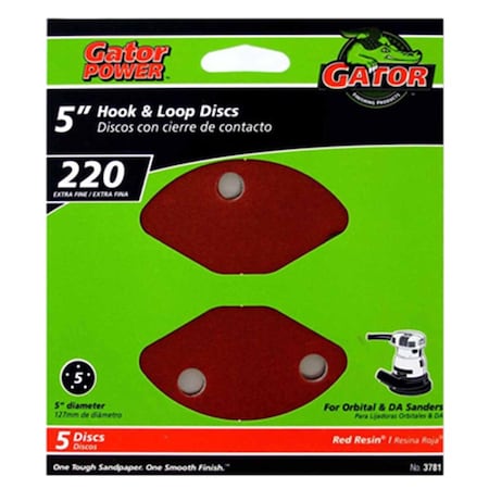 Defenseguard 3781 5 in. 220 Grit Hook & Loop Sanding Disc DE3866246