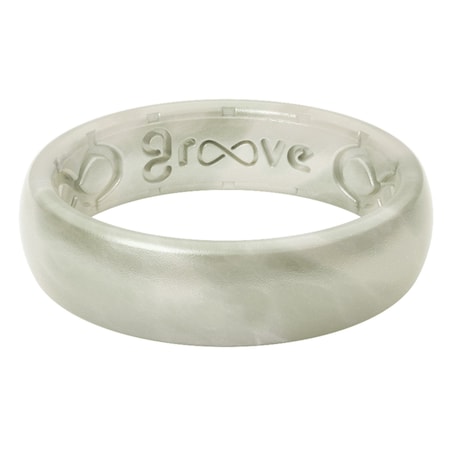 Groove Life Groove Life Womens Thin Solid Pearl Round White Ring Silicone Water Resistant Size 6 R1-113-06