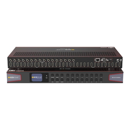 Bzbgear 16x16 4K UHD HDMI 2.0 Matrix Switcher w/ Audio De-embedding & Independent Routing BG-4K-1616MA