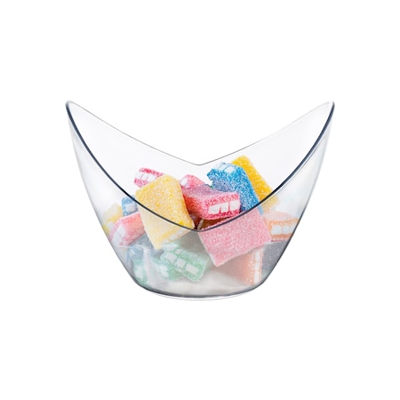 Smarty Had A Party 2 oz. Clear Small Disposable Plastic Concave Cups (288 Cups), 288PK 2633-CASE