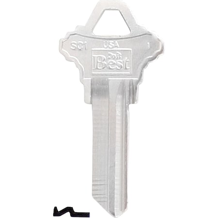 Do It Best Schlage Nickel Plated House Key SC1 / 1145-250 DIB, 250PK IAP00252332