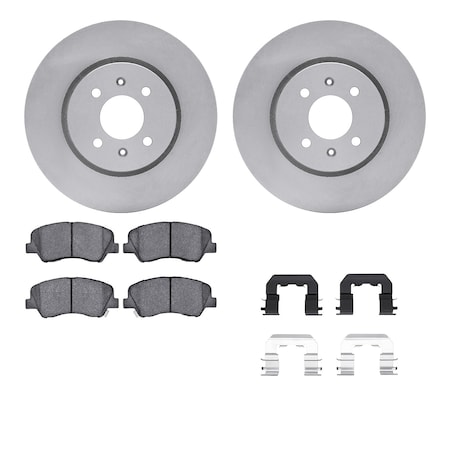 Dynamic Friction Co DFC Brake Rotor with 5000 Brake Pads and Hardware Kit 6512-21110