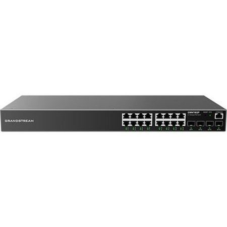 Grandstream Layer 2 Switch 4 S SFP ports, 16 gigabit ports Ethernet and Support deployment in IPv6 GWN7802