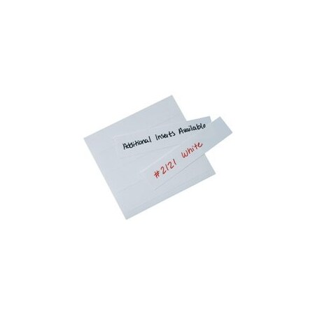 Bubblefast 1 1/4 x 6'' Plastic Label Holder Insert Cards BFLH152