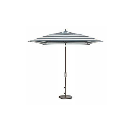 Treasure Garden 7.5 ft Square Patio Umbella, aluminum, fiberglass ribs, outdoor, Gateway Coast Stripe UM847SQ-00 14087 Gateway Coast Stripe