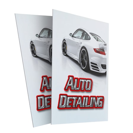 Signmission Auto Detailing, Plastic Signs Only 24 Inch x 36 Inch, Corrugated Plastic, 2PK CSB-2436-2PACK-Auto Detailing