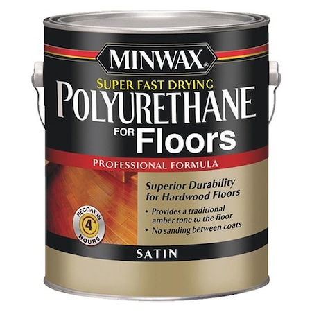 Super Fast-Drying Gal Clear Super Fast-Drying Polyurethane for Wood Floors Satin 13022