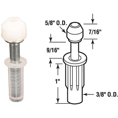 Prime-Line Bifold Door Top Mount Pivot, 2 Count N 6702