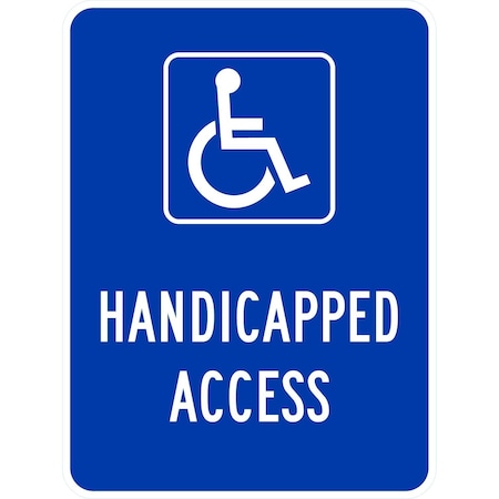 Lyle Handicapped Access with Graphic, 18x24, Non-Reflective, Blue G-11075-NA_18x24