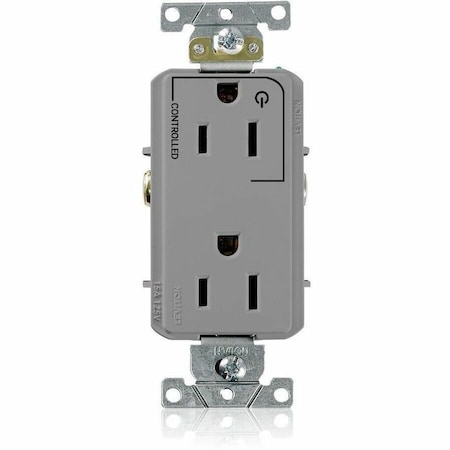 Leviton Controlled Decora Plus Duplex Receptacle 15 Amp, 125 Volt 16252-1PG