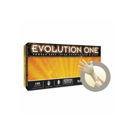 Ansell Evolution One EV-2050 Latex Exam Gloves, X-Large, Natural Rubber Latex, 100PK 748-EV-2050-XL
