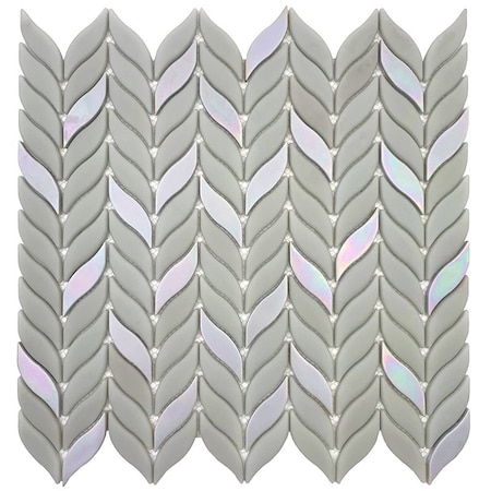 Apollo Tile Flint Gray 11.6 in x 12.1 in Recycled Glass Matte Floor and Wall Mosaic Tile 9.75 sqft/case, 10PK APLVRE8817A