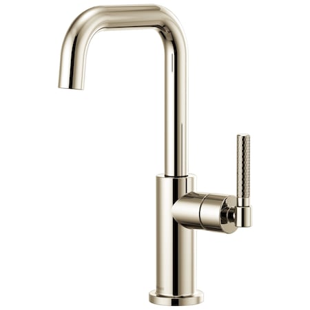 Brizo Litze: Bar Faucet with Square Spout and Knurled Handle Kit 61053LF-PN
