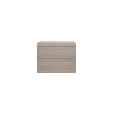 Homeroots 18" Beige Wood Two Drawer Nightstand 719564