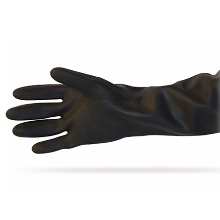 Safety Zone Flock Lined Rubber 40 mil 16 in Gloves - Black, XL - 12 Pairs GRBU-XL-6T
