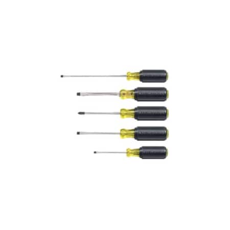 Klein Tools Screwdriver Set, General Purpose, Slotted and Phillips Tip, Steel Shank, Ergonomic Grip, 7-Piece 85076