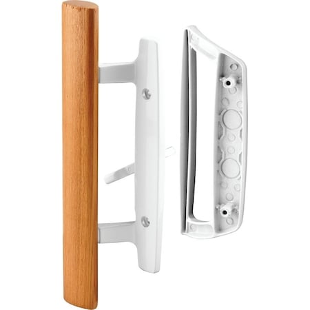 Prime-Line C 1204 Door Pull Set, 2-1/8 in W, 1-13/16 in D, Wood, Painted C1204