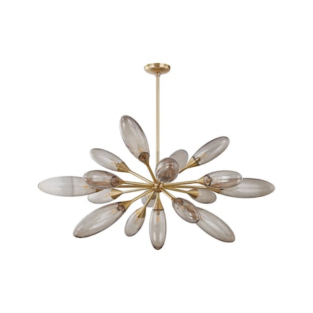 Corbett Lighting Cordoba 17 Light Chandelier in Vintage Brass 497-52-VB