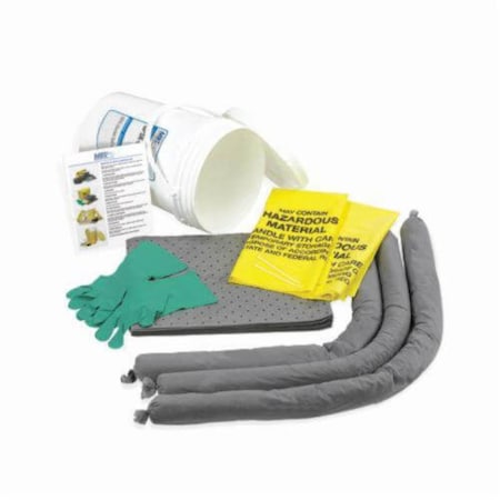 Meltblown MRO Spill Kit, 10 gal Bucket with Lid, Fluids Absorbed: Universal GPSK-BKT