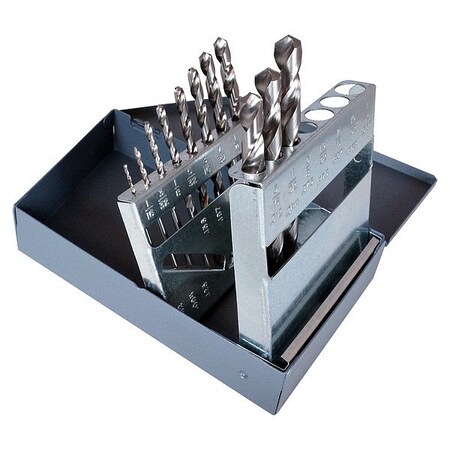 Cle-Line 11PC 1/16-3/8X1/32 HSS 118 Degree General Purpose Jobber Length Drill Set Cle-Line 1898 Bright RHS/RHC C21100