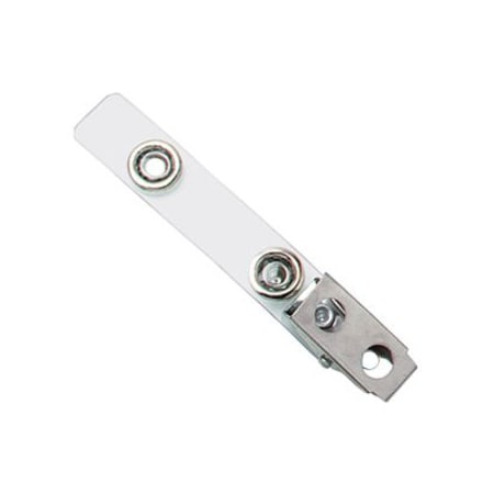 Brady STRAP CLIP, CLEAR, 2-3/4in 70MM, FLEX VINYL STRAP 100 PIECE/BAG, LARGE SNAPS 2105-1985