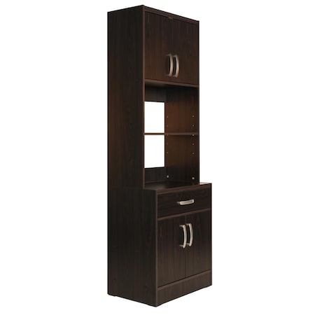 Better Home 71 x 24 x 16 in. Shelby Tall Wooden Kitchen Pantry, Tobacco MICRO-2136-Tobacco