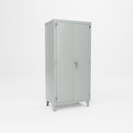 Pucel Super Heavy Duty Storage Cabinet, 4 Adjustable Shelves, 36 in W x 72 in H x 24 in D, Gray SXHDSC-3672-24-4