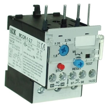 Imo Automation Thermal Overload Relay 1.8-2.7A MCOR-1-2.7