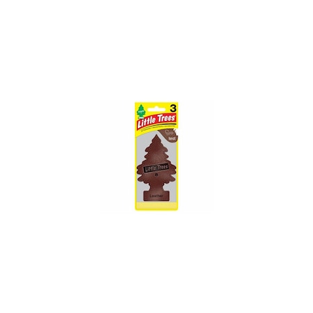 Little Trees Car Air Freshener, Leather Fragrance, 3PK U3S-32290