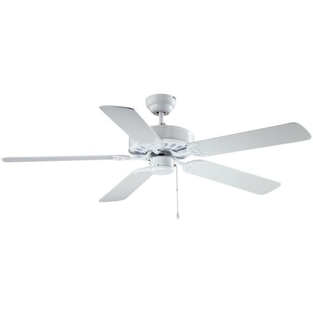 Boston Harbor Boston Harbor 52-CASA-ES-EN-WH Ceiling Fan, 120 V, 3-Speed, 5-Blade, Fiberboard 52-CASA-ES-EN-WH