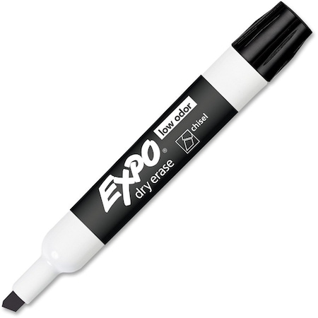 Expo Dry Erase Marker, Chisel Tip, Black PK12 Low Odor 80001