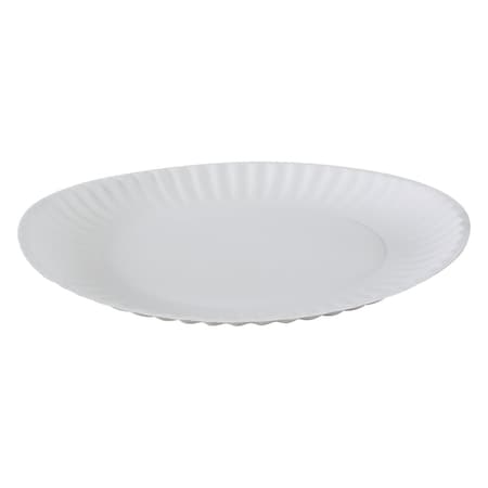 Empress Uncoated Paper Plate 9 in White, 1000PK E30400 00066