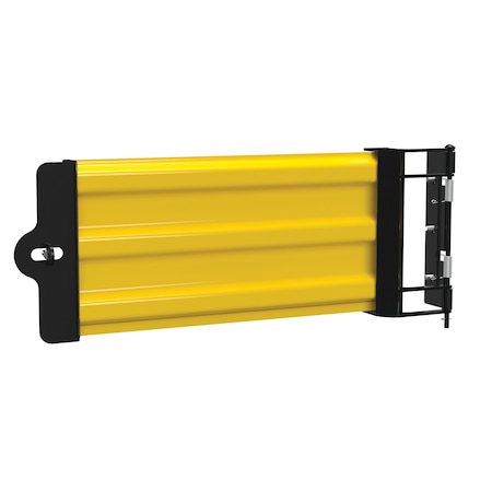 Vestil Steel Hinged Guard Rail 29.875 In Length 3 Ribbed Gate Yellow GR-F3R-GBS-3-YL