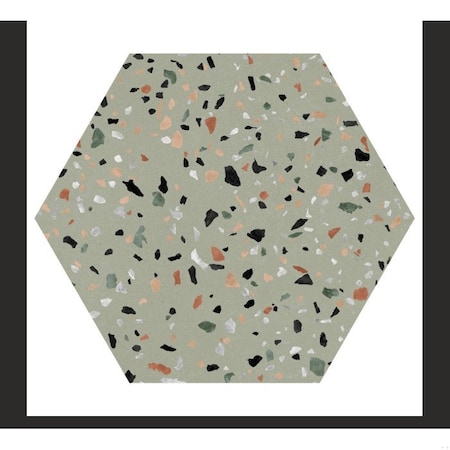Andova Tiles SAMPLE-Kallisto 8-in. x 9-in. Hexagon Terrazzo Matte Porcelain Wall & Floor Tile SAM-ANDKALL1238