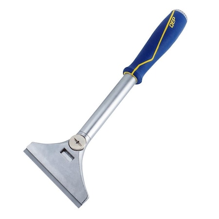 Qep Floor and Wall Scraper, 4 in W Blade, Stainless Steel Blade, Non-Slip Handle, Plastic Handle 62920