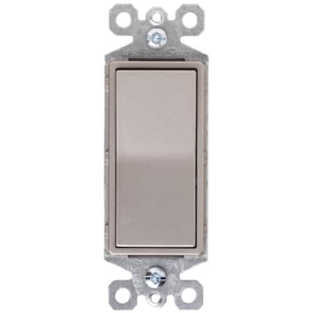 Legrand radiant Paddle Switch, 15 A, 120/277 VAC, Push Wire, Side Wire Terminal, Nickel TM873NICC10