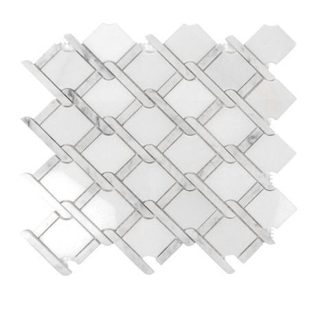 Apollo Tile 11x12 Eastern White, Bianco Carrara Marble Polished Floor and Wall Mosaic Tile 4.66 sqft/case, 5PK APLDC88NT1A