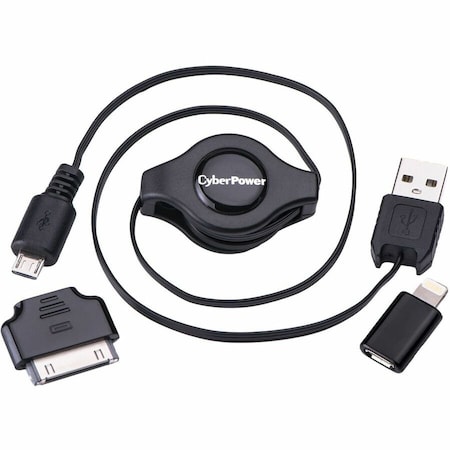 Cyberpower The Cyberpower Idevice Usb Cable Kit Contains 3 Pieces; A Retractable CPU3RTAKT