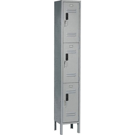 Global Industrial 3-Tier 3 Door Digital Locker, 12"W x 15"D x 78"H, Gray, Assembled 290831