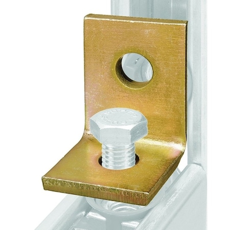 Superstrut 200 Angle Bracket Fitting, Steel, Gold, Galvanized ZAB201-10
