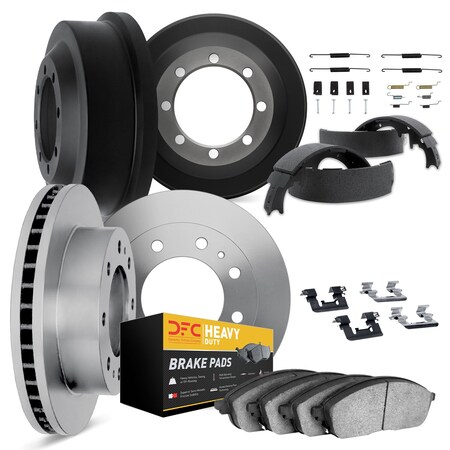 Dynamic Friction Co DFC Brake Rotor- Heavy Duty Brake Pad includes Hardware and Adjuster 6284-48269