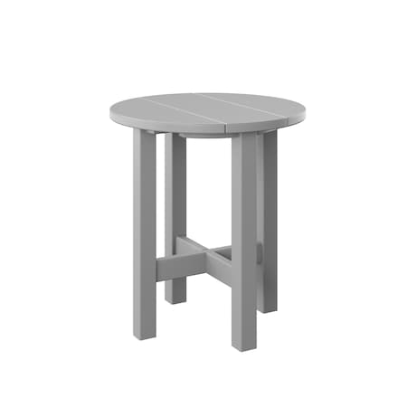 Polybird ROUND END TABLE.      LIGHT GRAY POLYBIRD P53