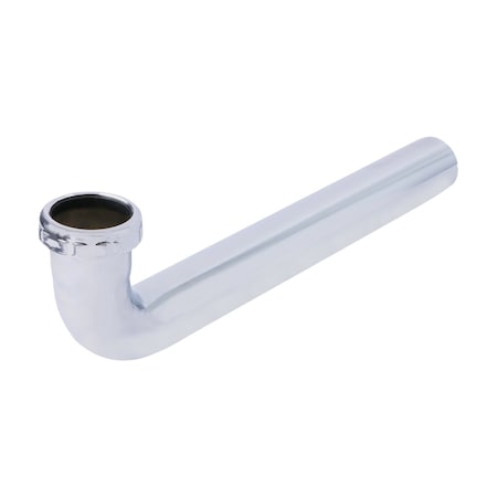 Everflow Slip Joint Waste Bend for Tubular Drain Applications, 17GA Chrome Plate Brass 1-1/2"x12" 51912