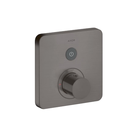 Axor ShowerSelect Thermostatic Trim SoftCube for 1 Function in Brushed Black Chrome 36705341
