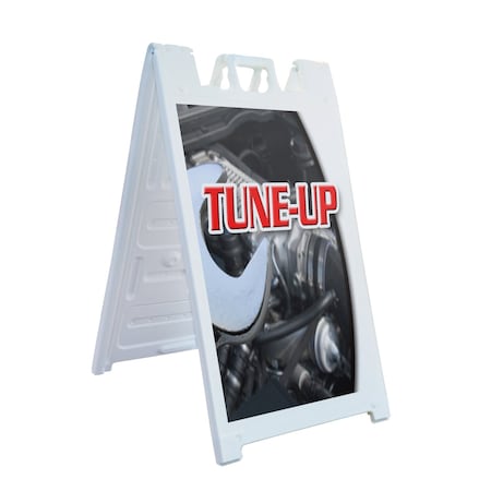 Signmission Tune-up, A-Frame & 2 Sign Inserts, Heavy-Duty Plastic Frame SBHD-C-2436-Tune-up