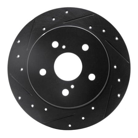 Dynamic Friction Co DFC Brake Rotor - Drilled and Slotted - Black 633-75041L