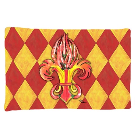 Carolines Treasures 20.5 x 30 in. Peppers Fleur De Lis Moisture Wicking Fabric Standard Pillow Case 8499PILLOWCASE
