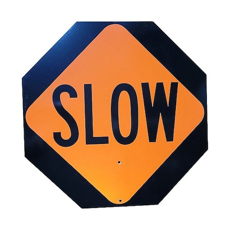 Traffix Devices/Vizcon Paddle Sign, 18 in H, 18 in W, Aluminum 18018-SS-NS-NH